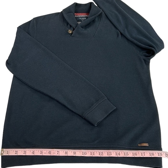 Ted Baker Blue Pullover Navy Sweatshirt Modal Blend Size 4 - Picture 6 of 17